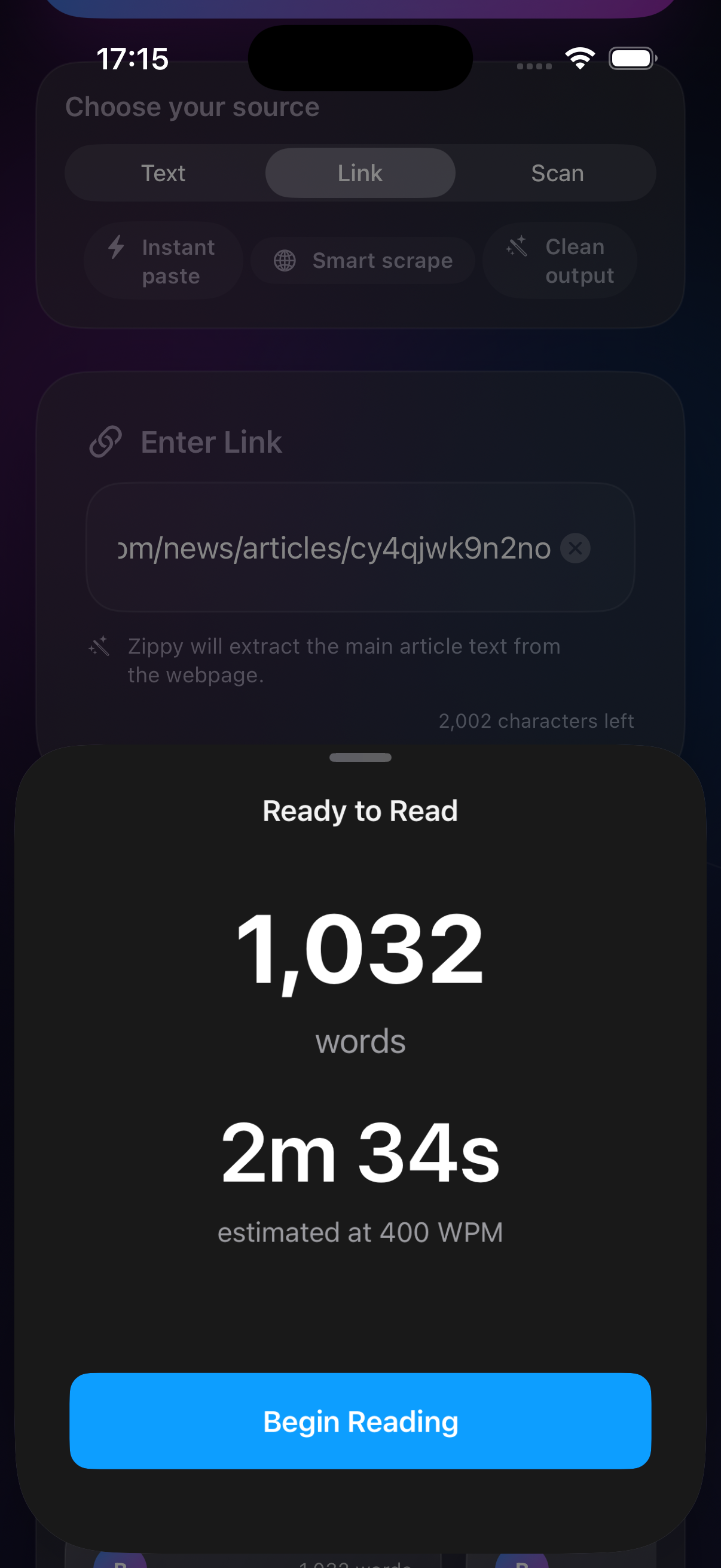 Zippy Speed Reader screenshot 3